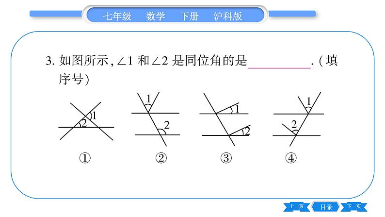 沪科版七年级数学下第10章相交线、平行线与平移第10章常考命题点突破习题课件04