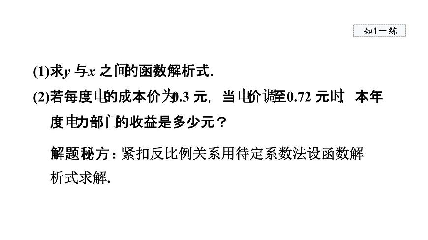 人教版數(shù)學九年級下冊26.2實際問題與反比例函數(shù)課件第7頁