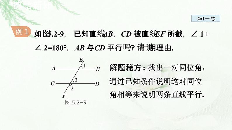 人教版数学七年级下册5.2.2平行线的判定课件第7页