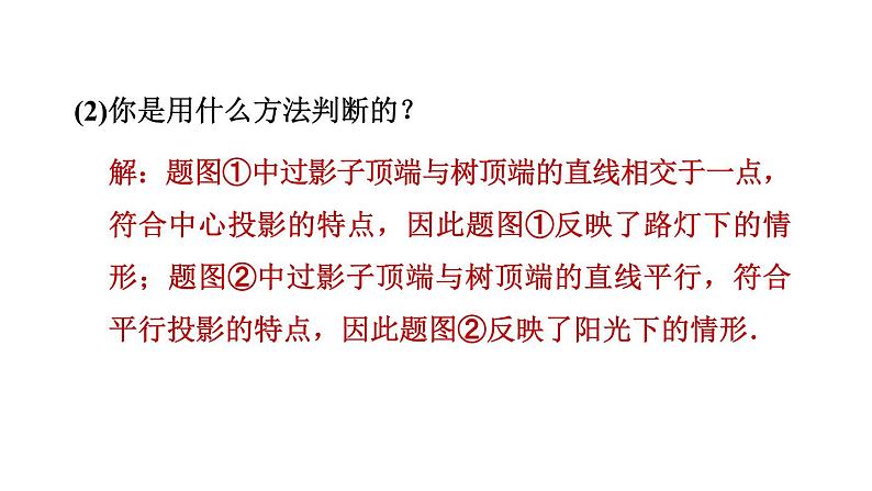 人教版数学九年级下册29.1.2目标二平行投影、中心投影、正投影的五种常见应用课件第5页