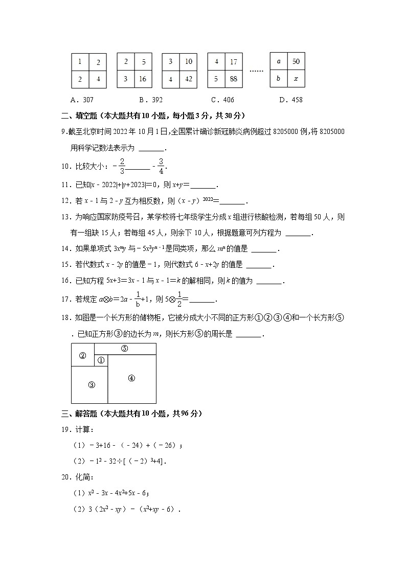_江苏省扬州市广陵区2022-2023学年七年级上学期期中数学试卷(含答案)02