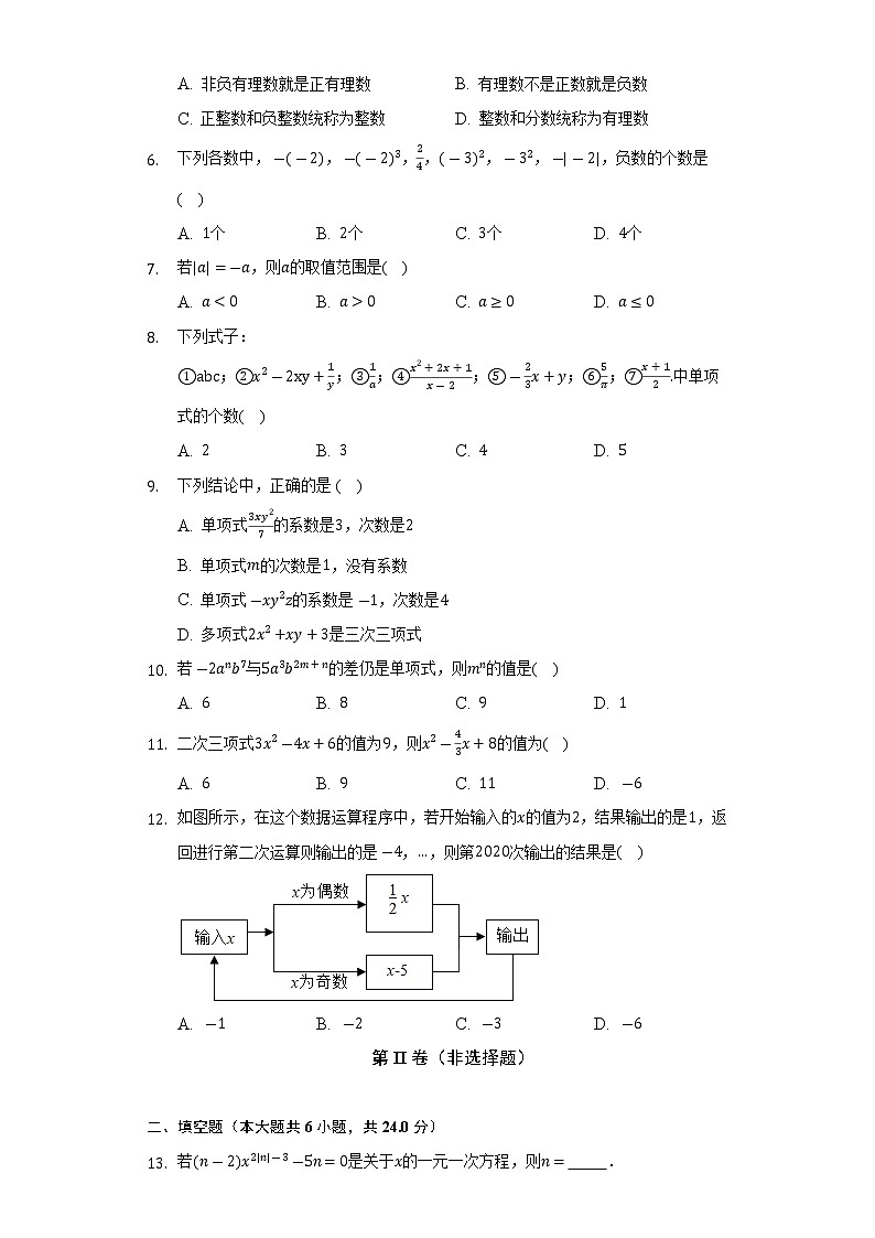山东省日照市东港区2022-2023学年七年级(上)期中数学试卷(解析版)第2页