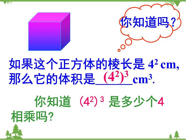 北师大版数学七年级下册 1.2 幂的乘方与积的乘方2 第1课时 幂的乘方课件06