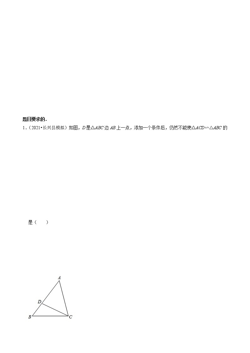 相似三角形的判定 - 九年级数学上册尖子生同步培优题典(原卷版)【华师大版】第2页