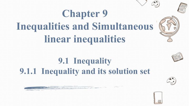9.1.1 不等式及其解集Inequality and its solution set 课件01