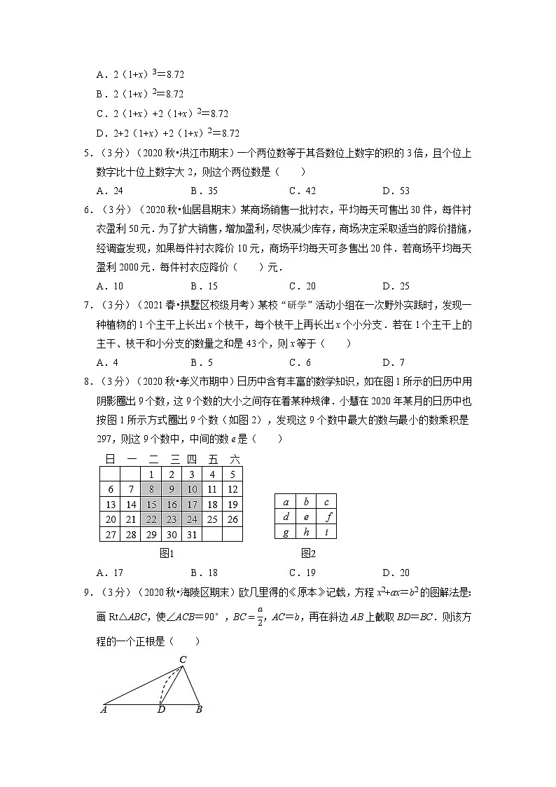 专题2.3 一元二次方程的应用专项训练-重难点题型(举一反三)(浙教版)02