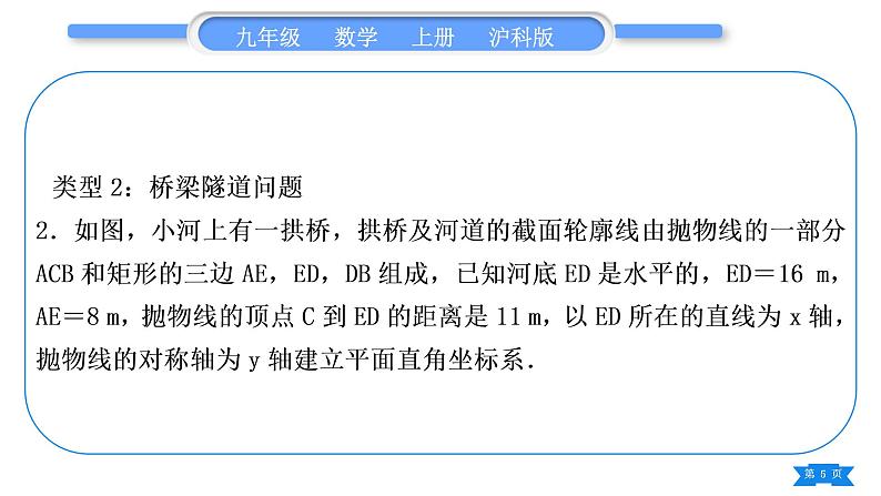 沪科版九年级数学上第21章二次函数与反比例函数知能素养小专题(四)实际问题与二次函数习题课件第5页