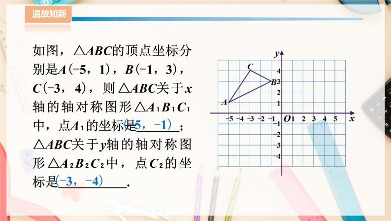 湘教版八下数学  3.3轴对称和平移的坐标表示（2）   课件+教案04