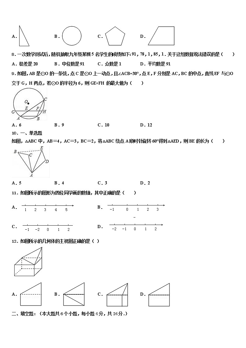 浙江省绍兴市越城区五校联考2022年中考数学猜题卷含解析第2页