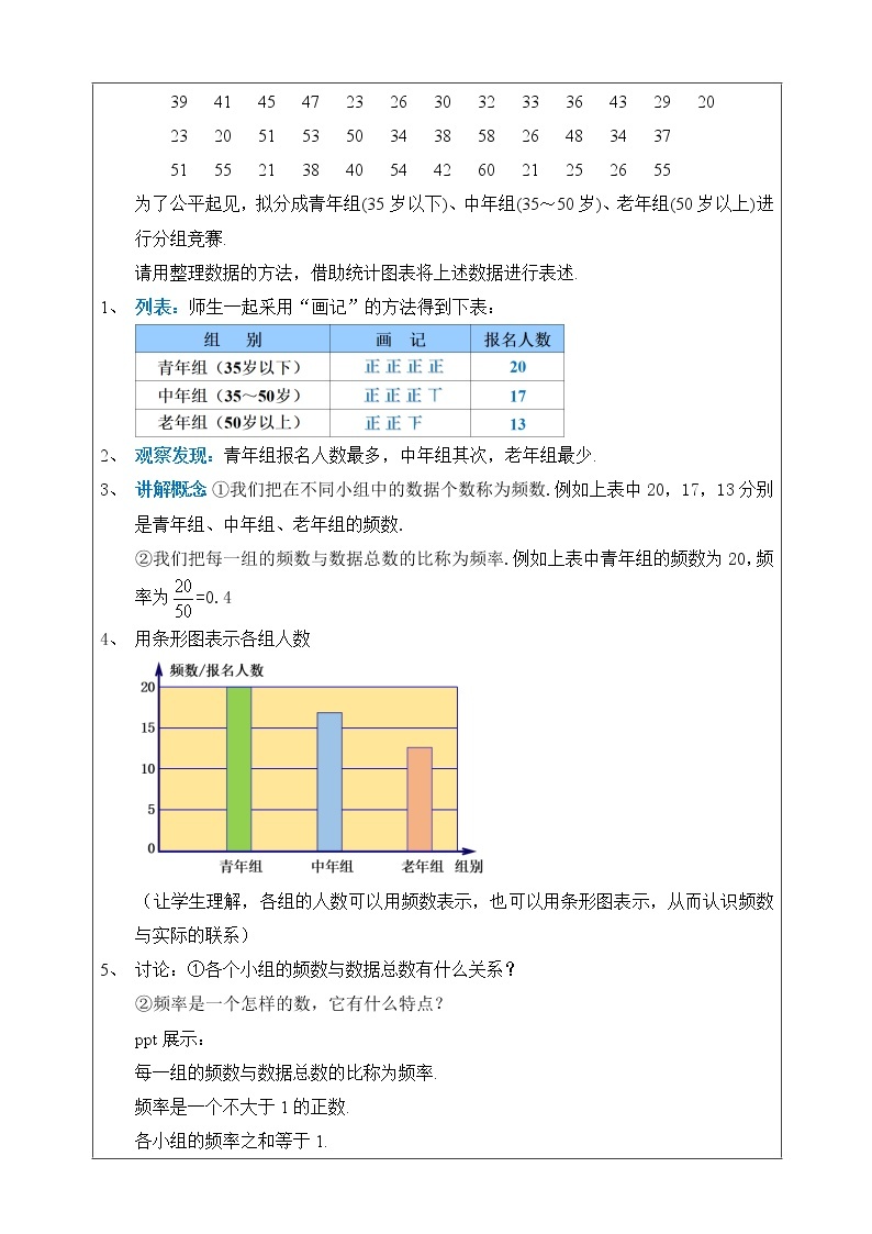 湘教版八下数学  5.1频数与频率（1）课件+教案02