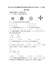 福建省龙岩市莲东中学2022-2023学年八年级上学期期中考试数学试题