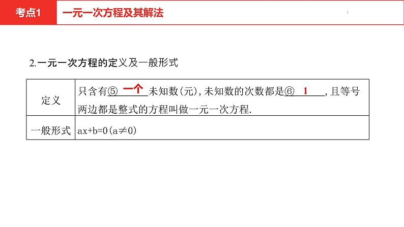 中考总复习数学(安徽地区)-第2章 一次方程(组)及其应用课件第5页