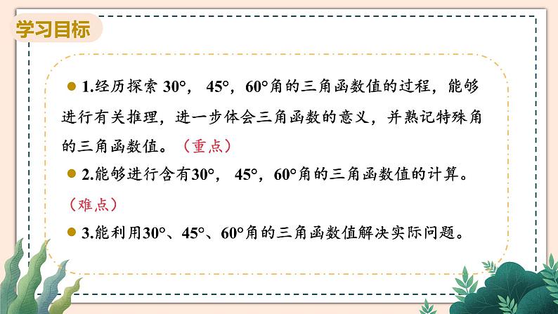 1.2《30°,45°。60°角的三角函数值》课件02