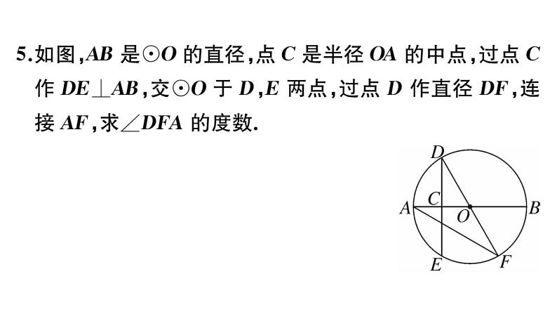 北师大版九年级数学下第三章圆3.4 第1课时 圆周角和圆心角的关系课后练习课件第6页