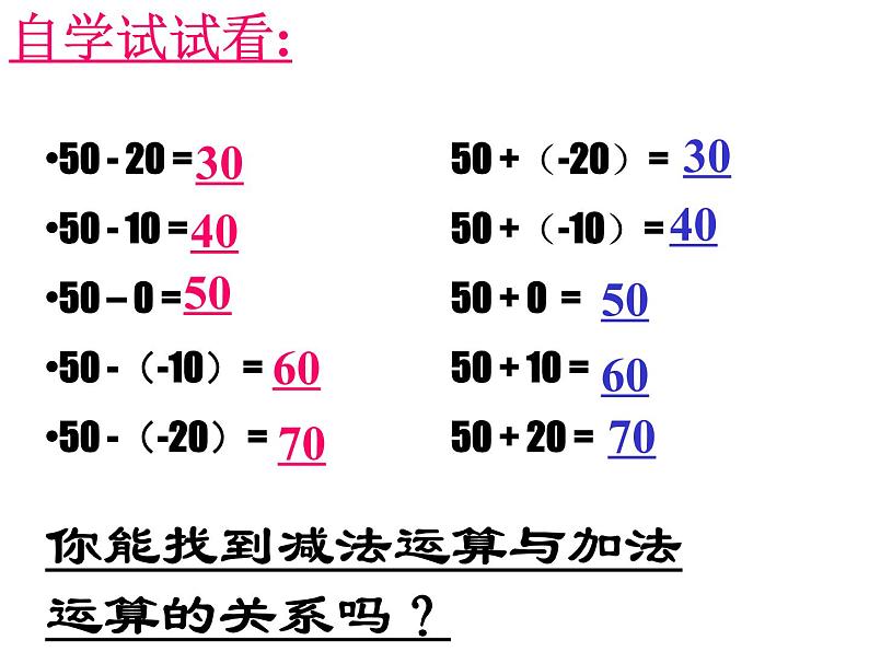 七年级数学北师大版上册 2.5 有理数的减法 课件3第4页