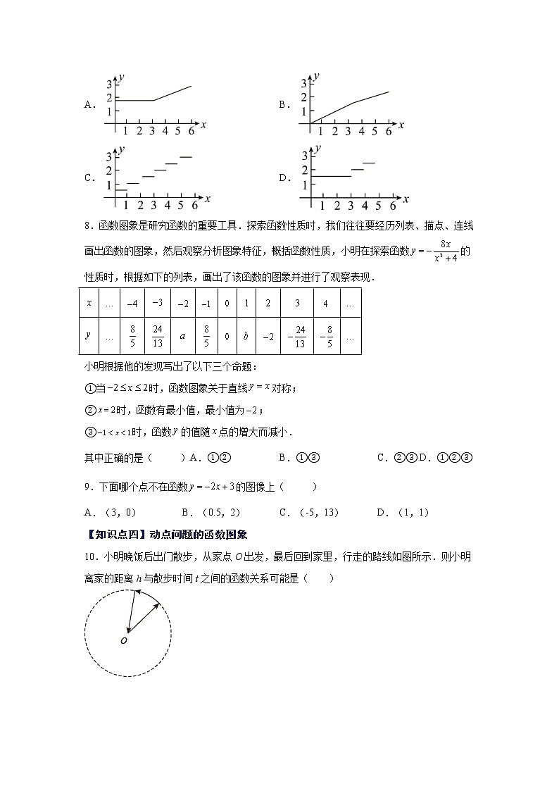 专题 19.6 函数的图象(基础篇)(专项练习)-八年级数学下册基础知识专项讲练(人教版)03