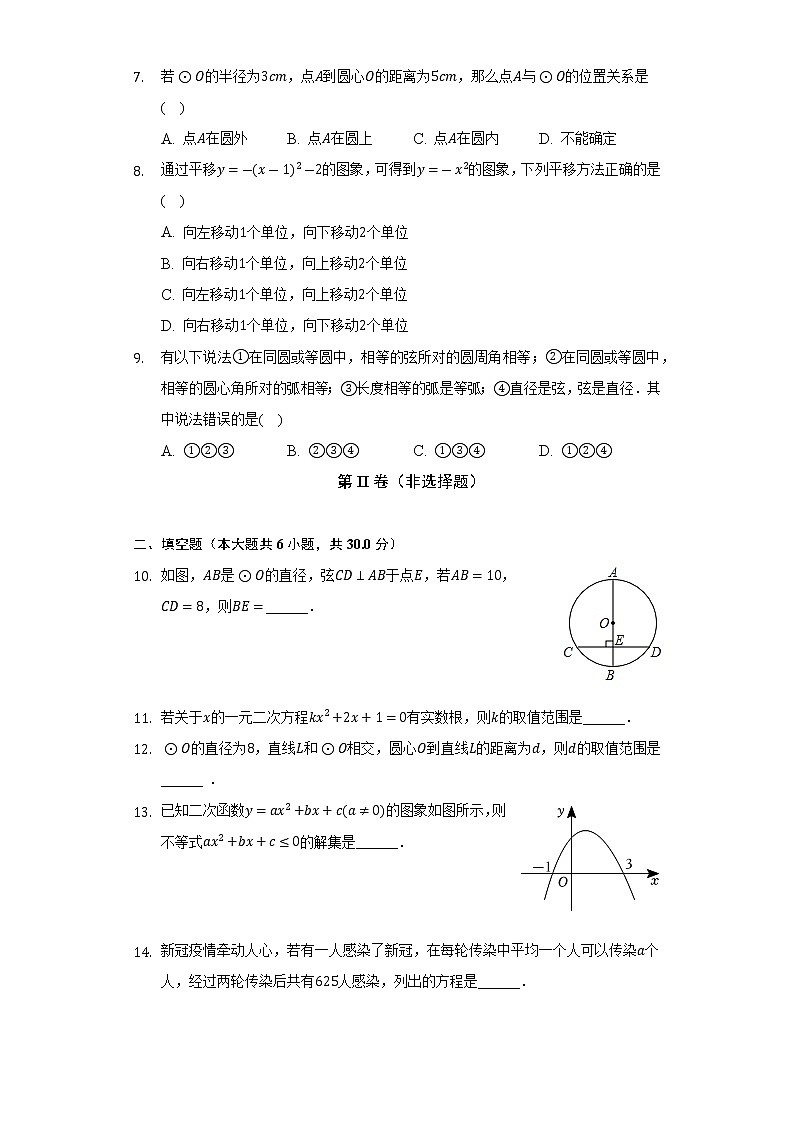 2022-2023学年新疆乌鲁木齐外国语学校九年级(上)期中数学试卷(解析版)第2页