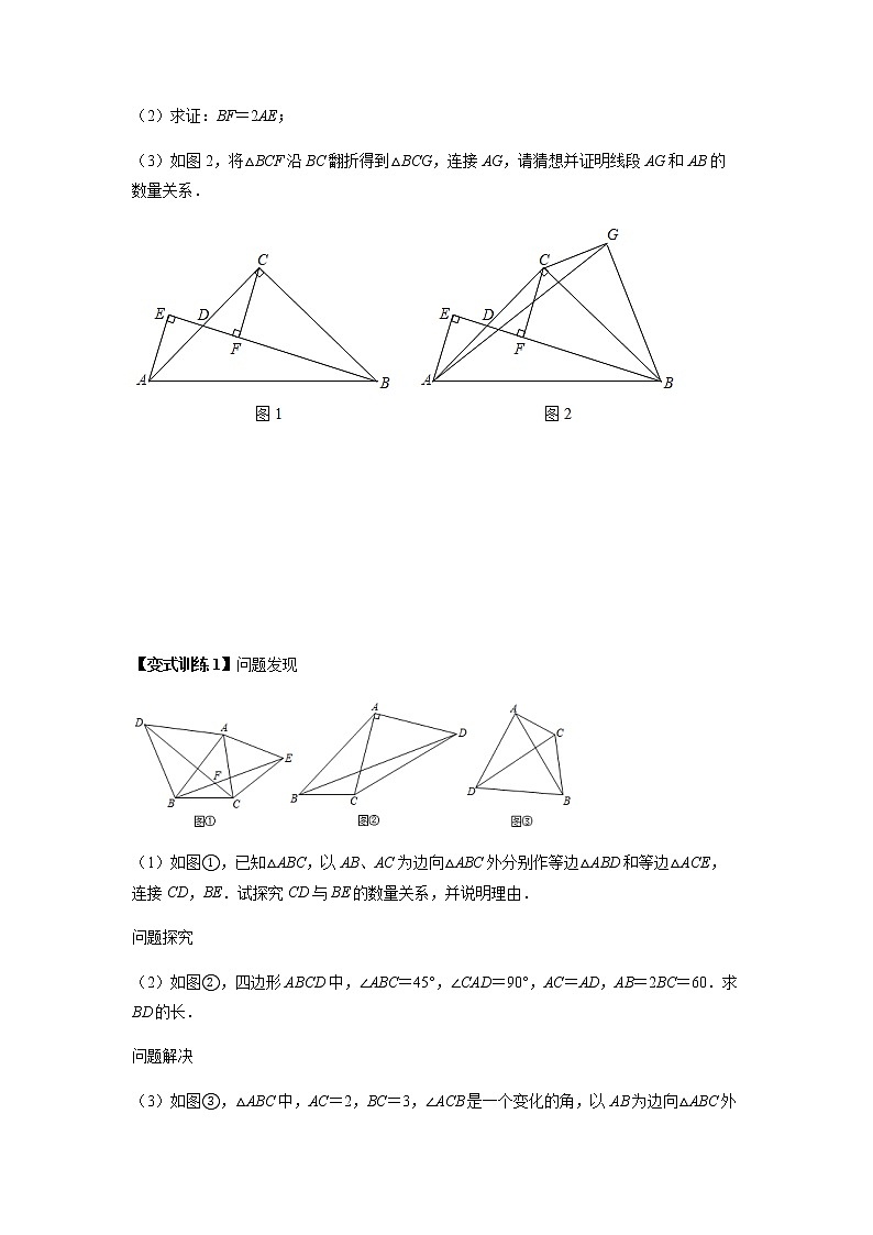 专题02 手拉手模型(原卷版)第3页