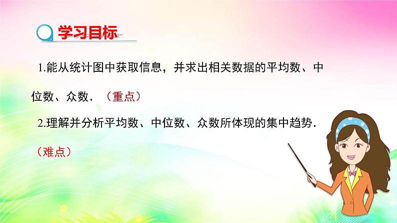 八年级数学北师大版上册 6.3 从统计图分析数据的集中趋势 课件3第2页