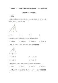 专题1.17 《探索三角形全等》作辅助线（三）-倍长中线（专项练习）（巩固篇）-八年级数学上册基础知识专项讲练（苏科版）