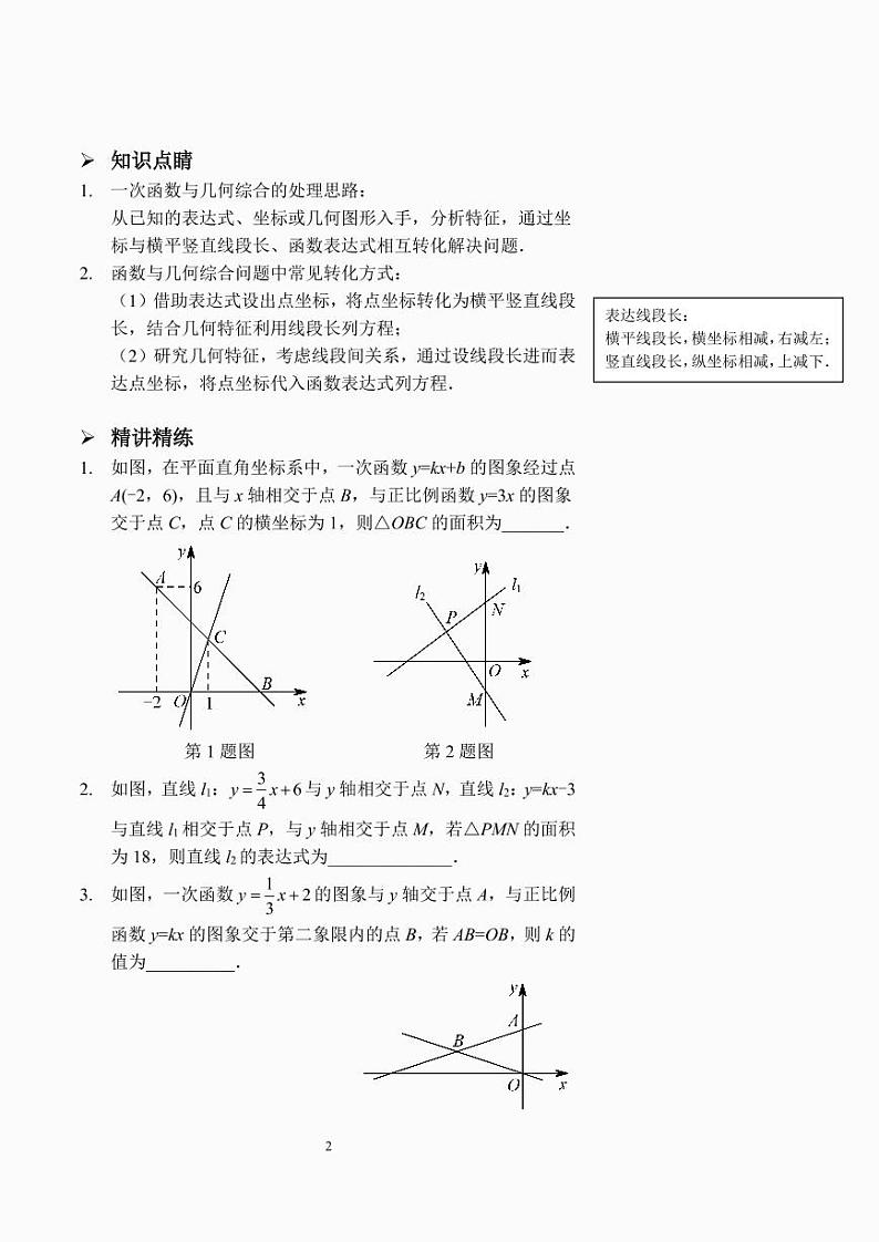 一次函数与几何综合(一)(讲义及答案).第2页