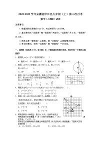 2022-2023学年安徽省庐江县九年级（上）第三次月考数学（人教版）试卷