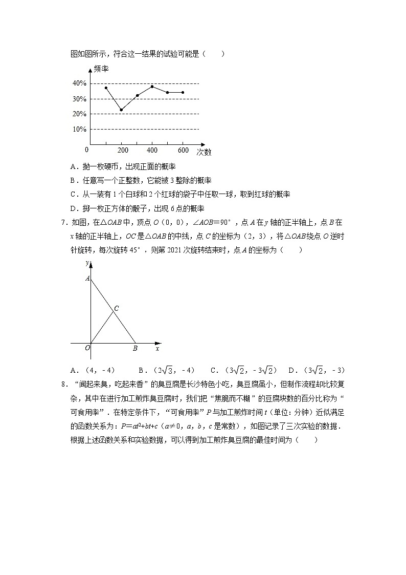 +安徽省合肥五十中等江南十校2021-2022学年九年级上学期期末数学试卷+(有答案)第2页