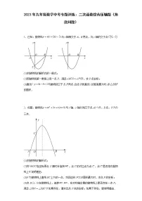 2023年九年级数学中考专题训练:二次函数综合压轴题(角度问题)及答案