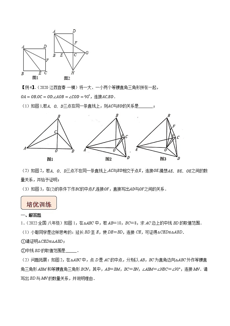 专题5倍长中线模型-【压轴必刷】2023年中考数学压轴大题之经典模型培优案(全国通用)(原卷版)第3页