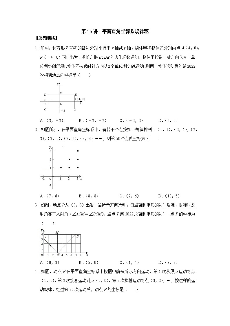 第15讲 平面直角坐标系规律题(原卷版)第1页