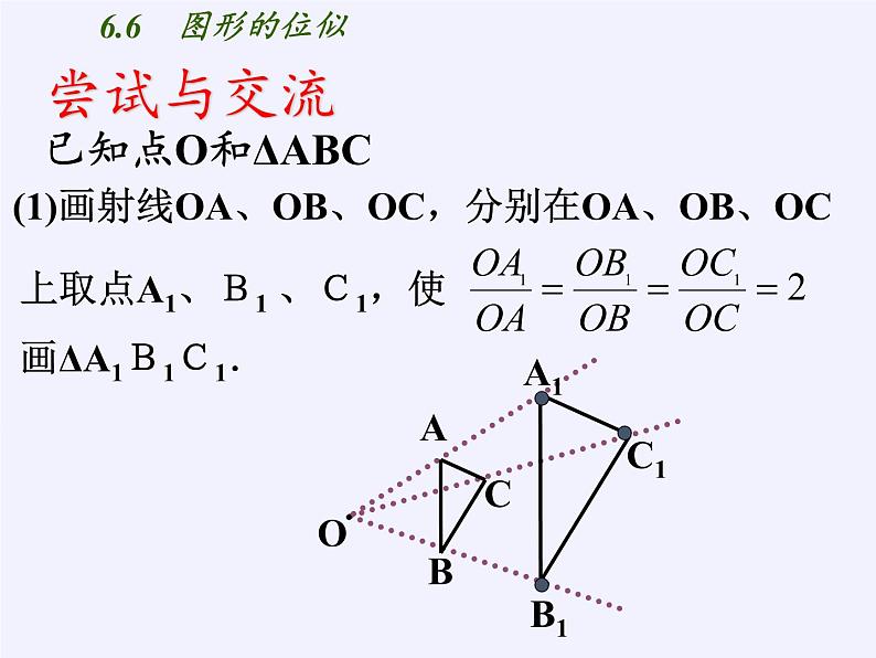 江苏科学技术出版社初中数学九年级下册 6.6 图形的位似 课件303