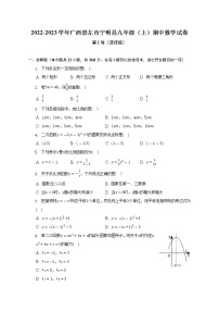 广西崇左市宁明县2022-2023学年九年级上学期期中数学试卷 (含答案)