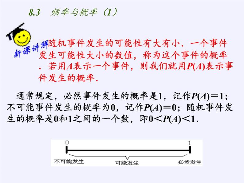 江苏科学技术出版社初中数学八年级下册 8.3 频率与概率 课件03