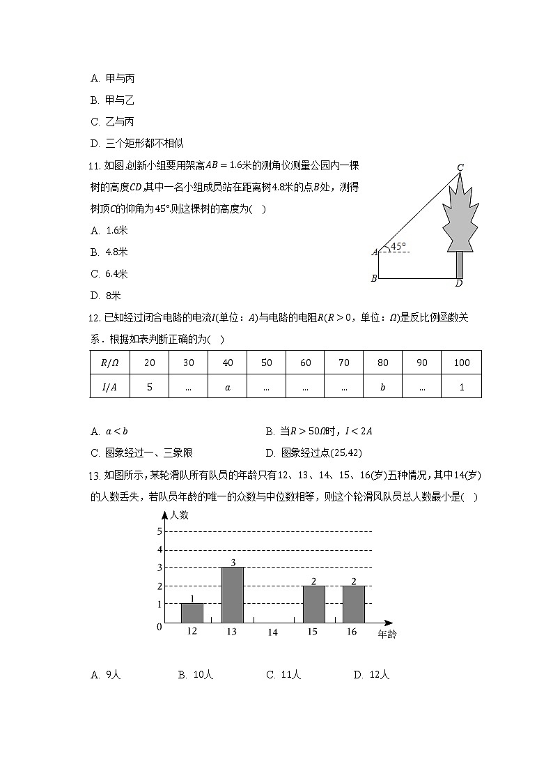 2022-2023学年河北省石家庄外国语教育集团九年级(上)期中数学试卷(解析版)03