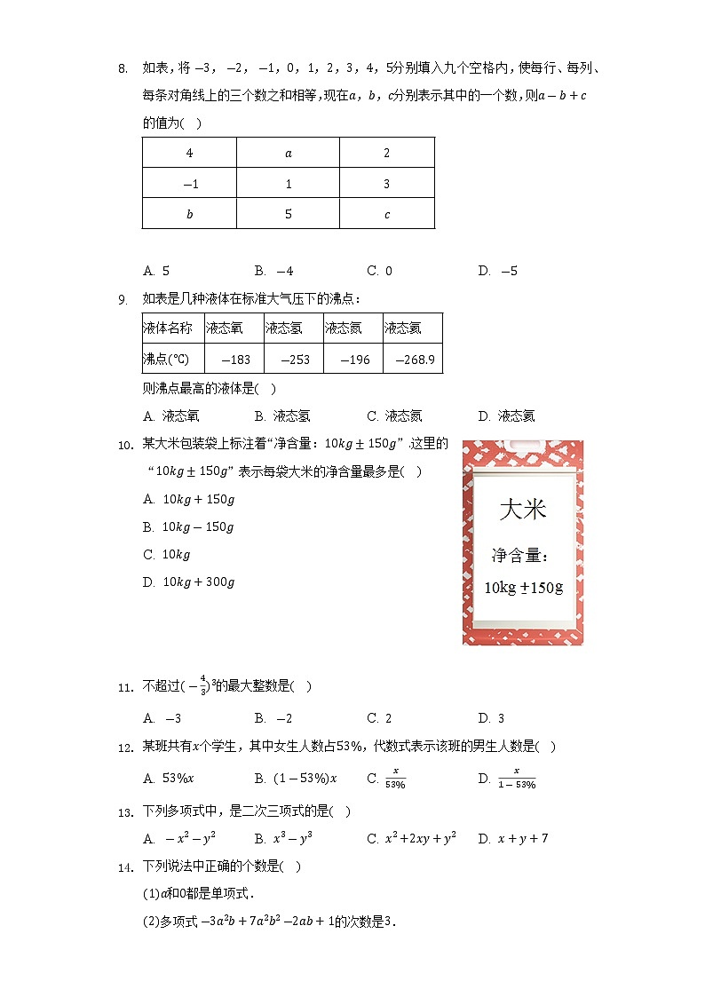 2022-2023学年河北省保定市易县七年级(上)期中数学试卷(解析版)第2页