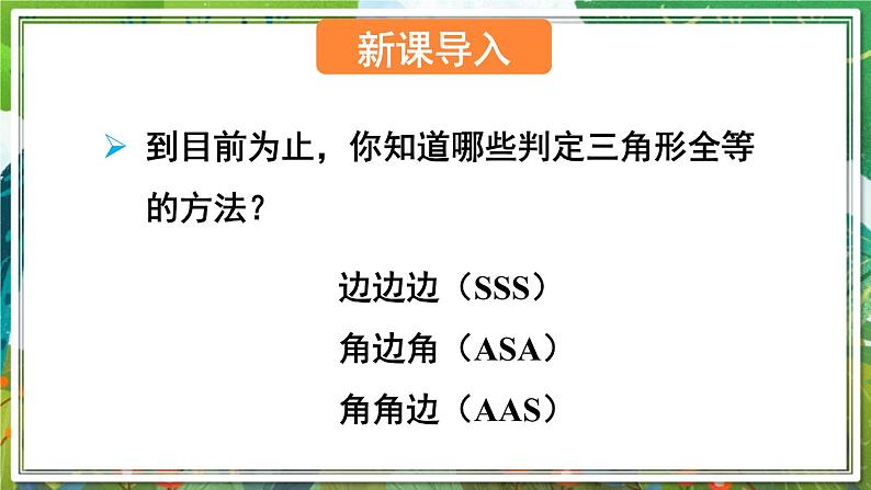 北师版数学七年级下册 4.3.3利用“边角边”判定三角形全等 课件第2页