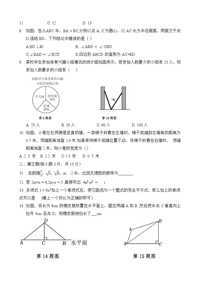 河南省南阳市唐河县2022-2023学年八年级数学上学期期末考试数学试卷第2页