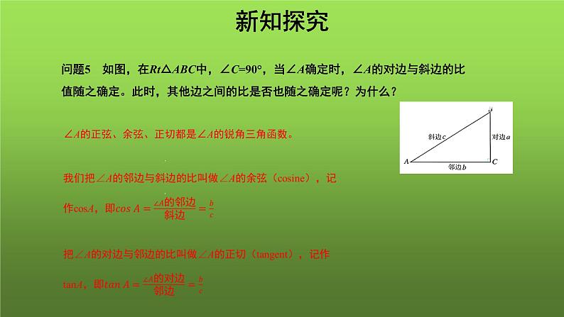 《锐角三角函数》(人教)同课异构【教学课件】08