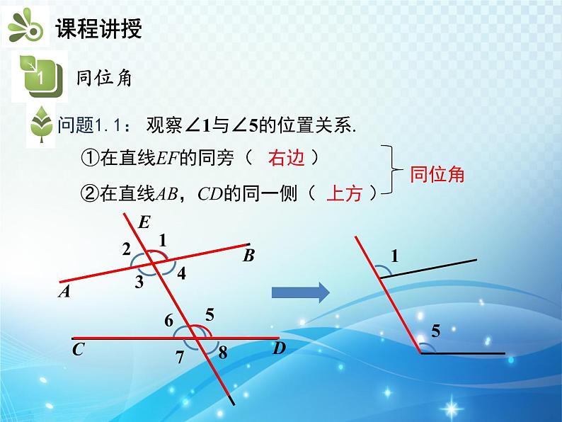 5.1.3 同位角,内错角,同旁内角 人教版初中数学七下教学课件04
