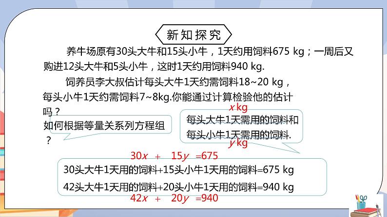 人教版数学七下《8.3实际问题与二元一次方程组(第一课时)》精品课件ppt+教学方案+同步练习04