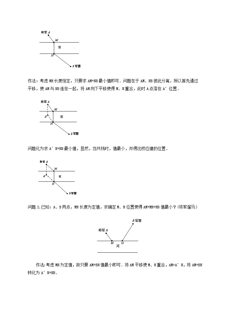 专题06 线段最值问题(1)—将军饮马问题-备战中考数学二轮专题归纳提升03