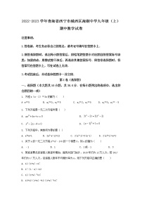 青海省西宁市城西区海湖中学2022-2023学年九年级上学期期中数学试题