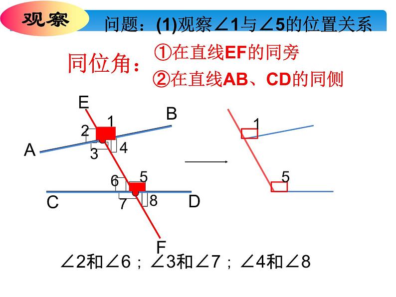 1.2 同位角、内错角、同旁内角 浙教版数学七年级下册课件第4页