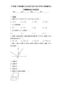 广东省广州市第八十九中学2022_2023学年七年级数学上学期期末线上考试试卷
