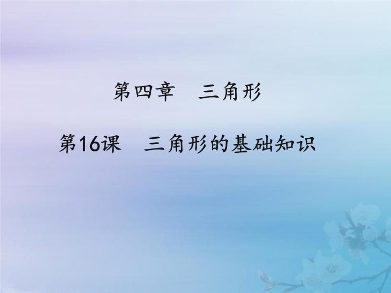 通用版中考数学冲刺复习第四章三角形第16课三角形的基础知识课件（带答案）01