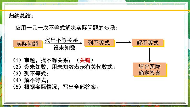 北师大版数学八年级下册 2.4.2一元一次不等式(第2课时) 课件第7页