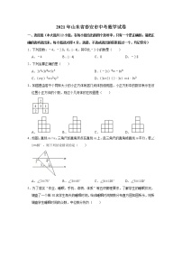 初中数学中考复习 2021年山东省泰安市中考数学真题试卷  解析版