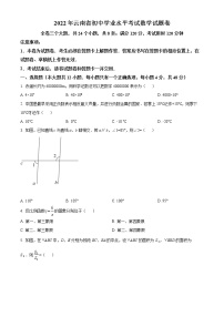 初中数学中考复习 精品解析： 2022年云南省中考数学真题（原卷版）