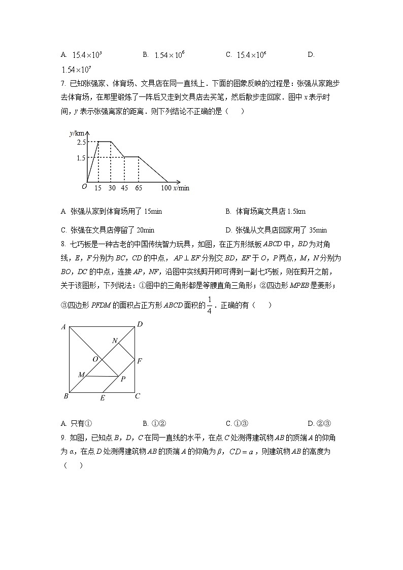 初中数学中考复习 精品解析:2022年湖北省随州市中考数学真题(原卷版)第2页