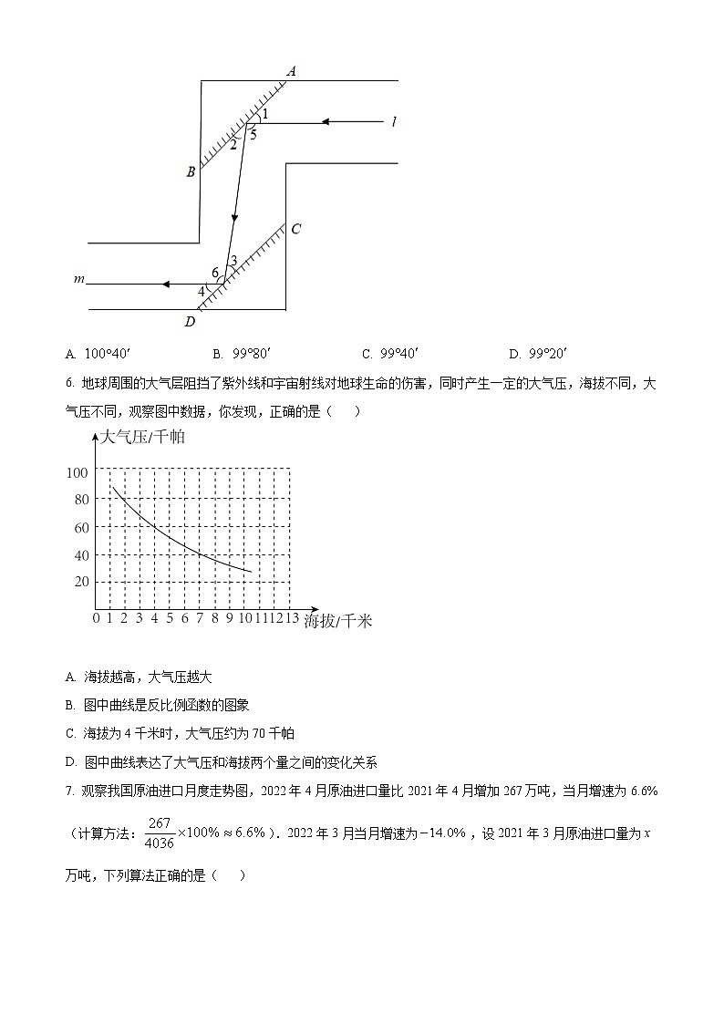 初中数学中考复习 精品解析:2022年山东省潍坊市中考数学真题(原卷版)02